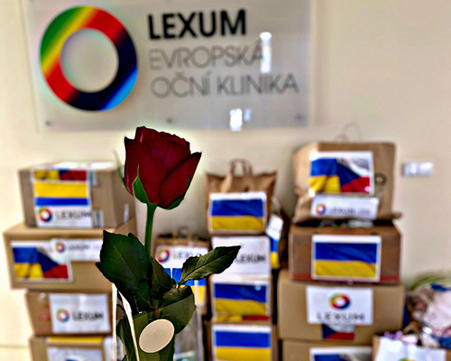 Naši kolegové z oční kliniky Lexum v Brně uspořádali sbírku pro Ukrajince