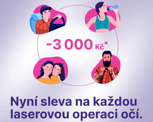 Jarní akce „sleva 3 000 Kč“ na každou laserovou operaci očí (refrakci)